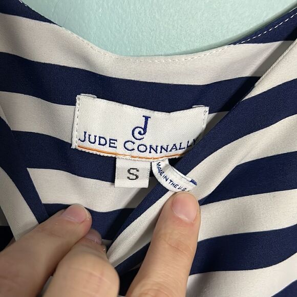 Jude Connally Navy White Stripe Dress - Picture 5 of 8